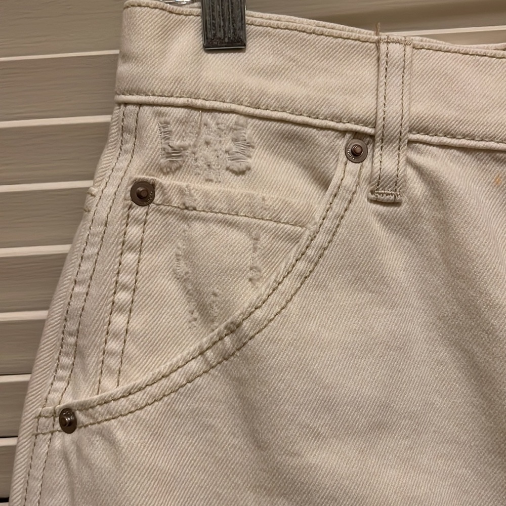 18. Free People Brea Cut off Skirt in Deco White - Picture 7 of 16